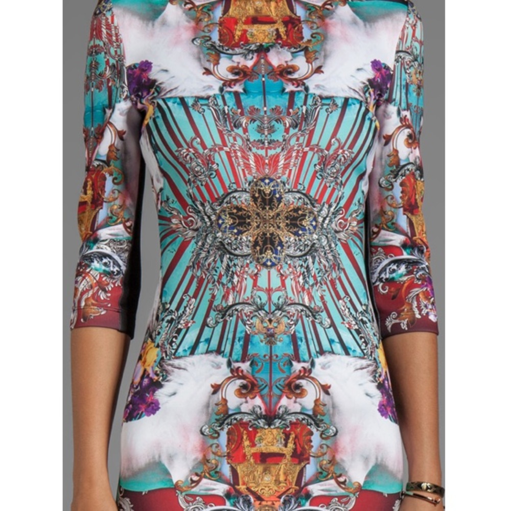 Clover Canyon Revolve royal horses dress S - Picture 3 of 9
